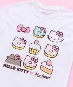 Ladies^Hybrid Hello Kitty® X Pusheen® Ladies Tee