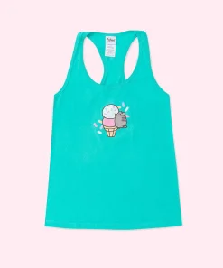 Ladies^ACDC Pusheen Ice Cream Cone Ladies Tank