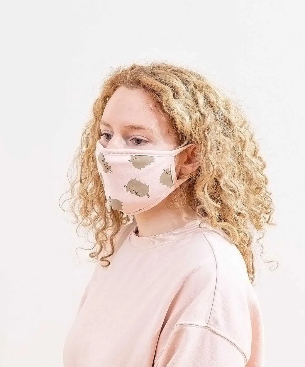 Masks & Hats^ACDC Pusheen Patterned Face Mask