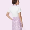 Ladies^Unique Vintage Pusheen Purple Polka Dot Dress