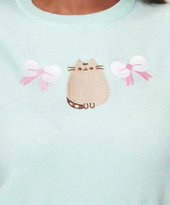 Ladies^Unique Vintage Pusheen Rib Knit Sweater