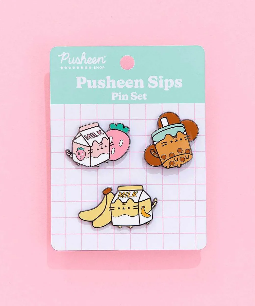 Pins, Patches & Keychains^JinSheu Pusheen Sips Pin Set