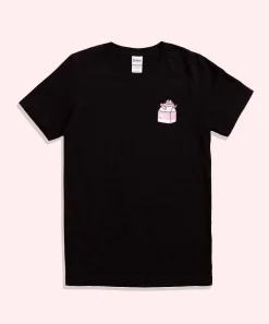 Guys & Unisex^ACDC Pusheen Strawberry Milk Sips Unisex Tee