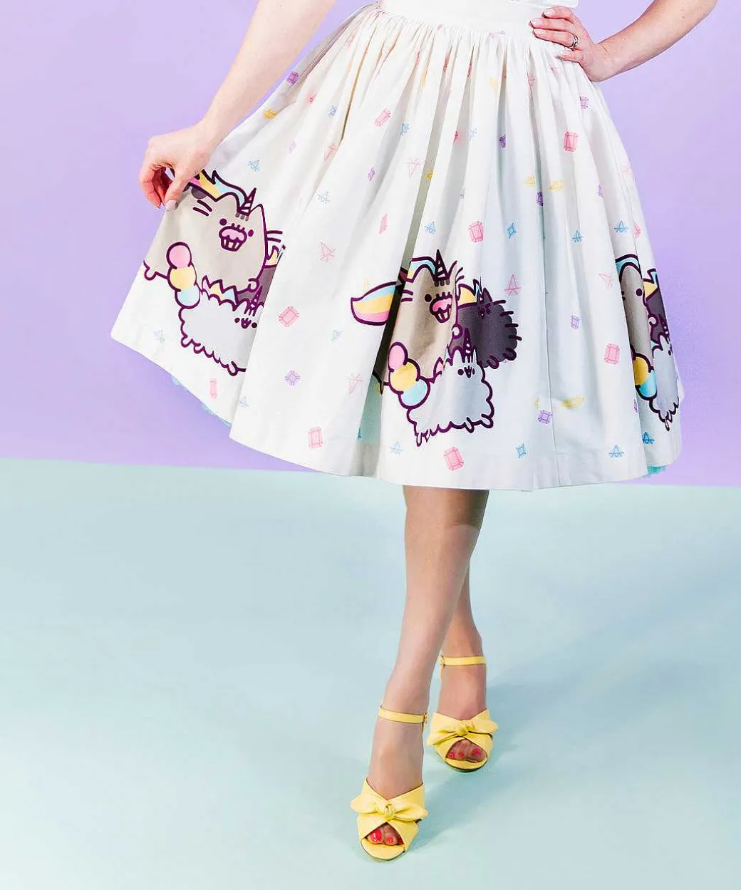 Ladies^Sarsparilly Pusheenicorn Magical Jewel Skirt